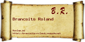 Brancsits Roland névjegykártya